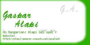 gaspar alapi business card